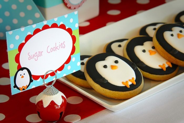 Penguin Cookies First Birthday 