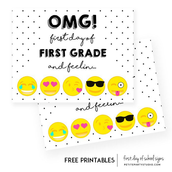 Back to School FREE Printable Signs