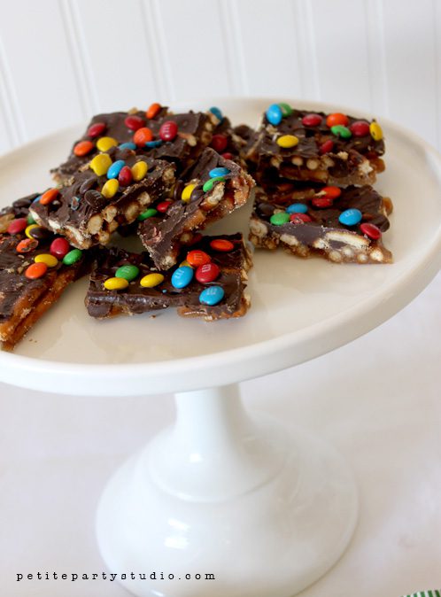 M&M Pretzel Toffee