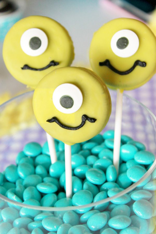 Mike Wazowski Oreo pops