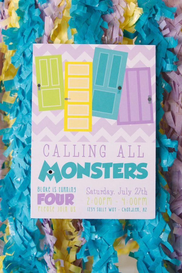 monsters inc monsters university invitation