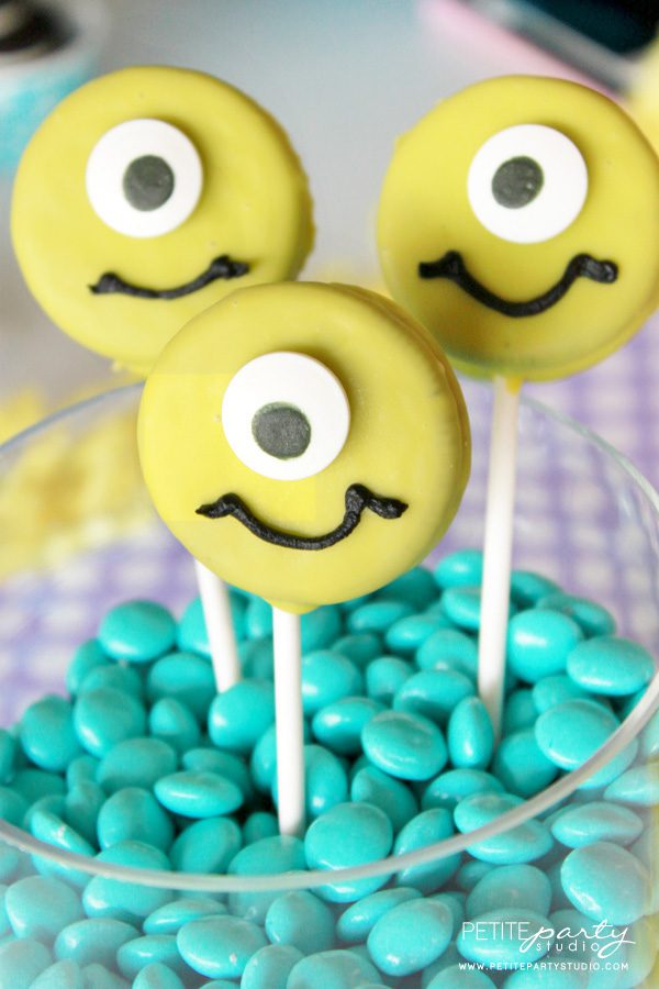 Mike Wazowski Oreo pops