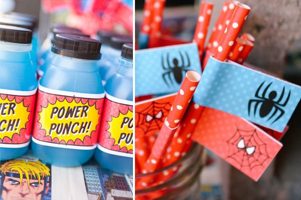 Spiderman Party Drinks
