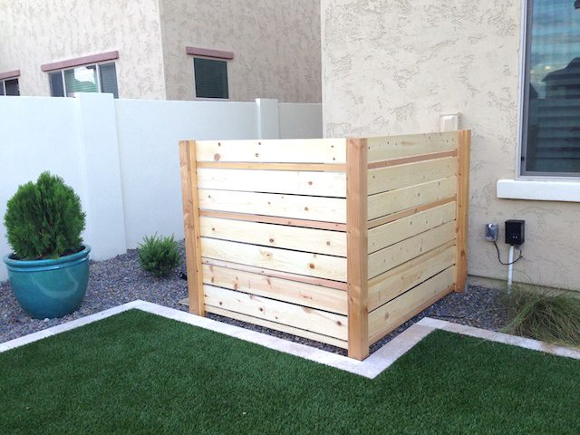 DIY Outdoor Planked Wall