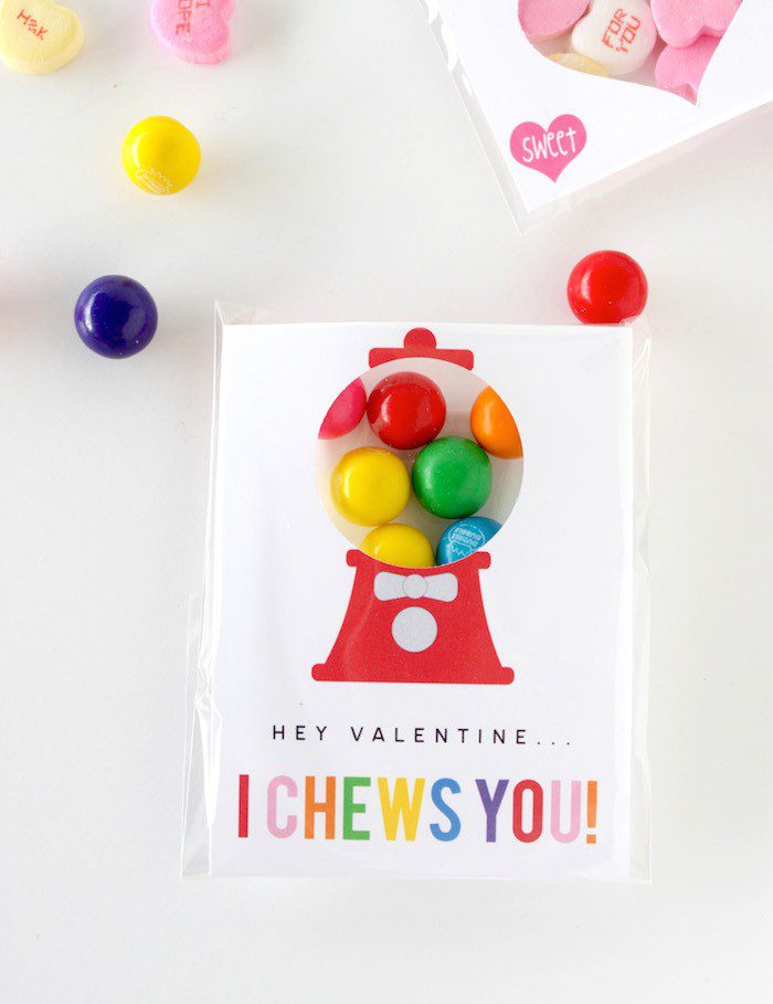 Gumball Machine Valentine Printable Petite Party Studio