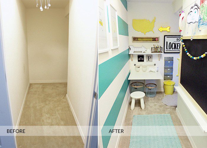 under stairs closet playroom