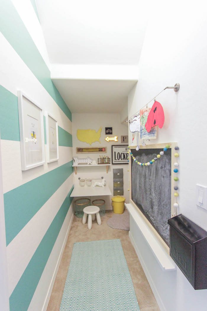 Under Stairs Playroom and art studio