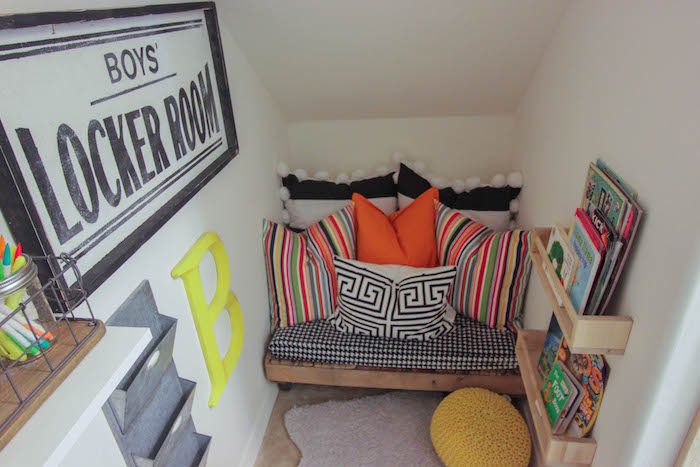 Under Stairs closet turned into a kids Playroom 