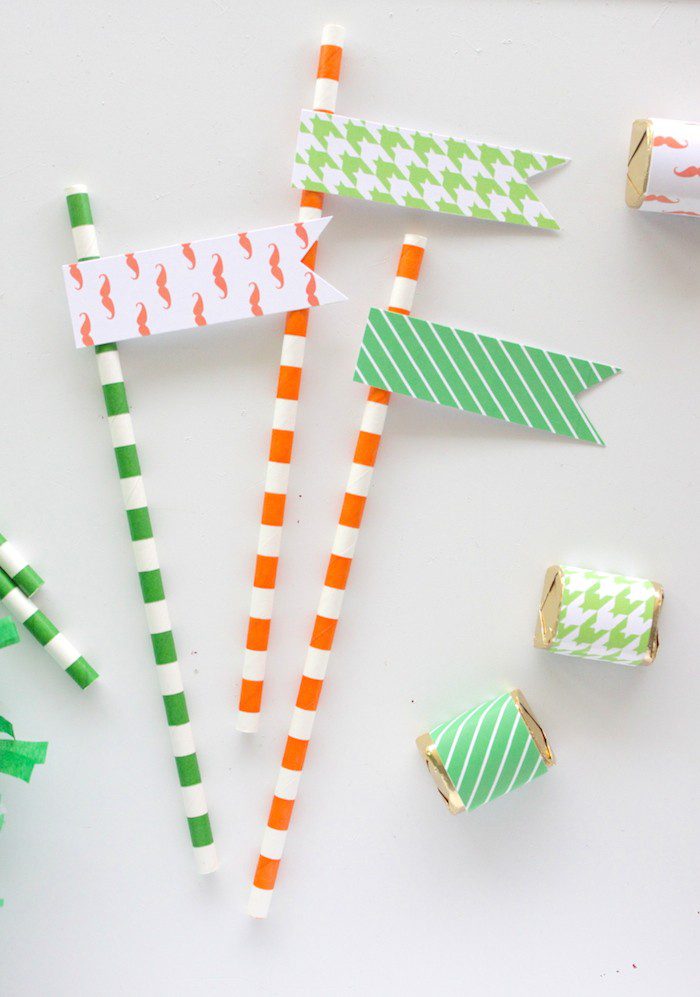 DIY Straw Flags