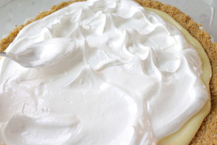 key lime pie with meringue topping