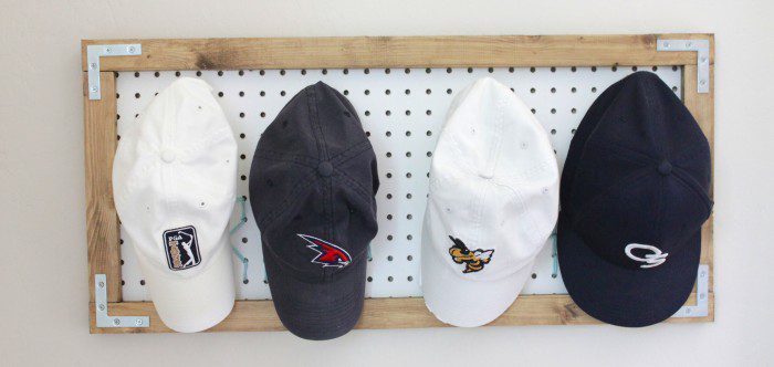 DIY Pegboard Hat Hooks