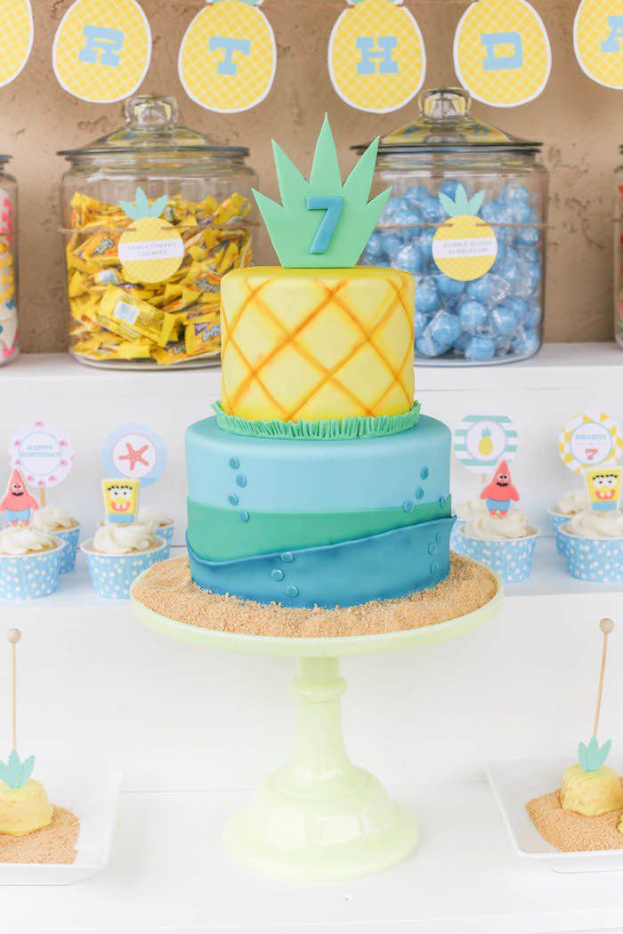 sponge bob birthday cake