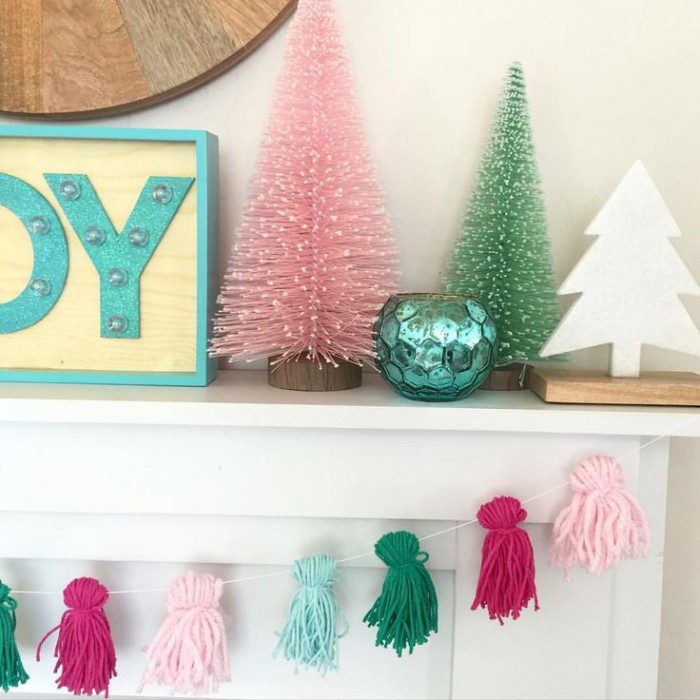 DIY Holiday Fireplace Decor