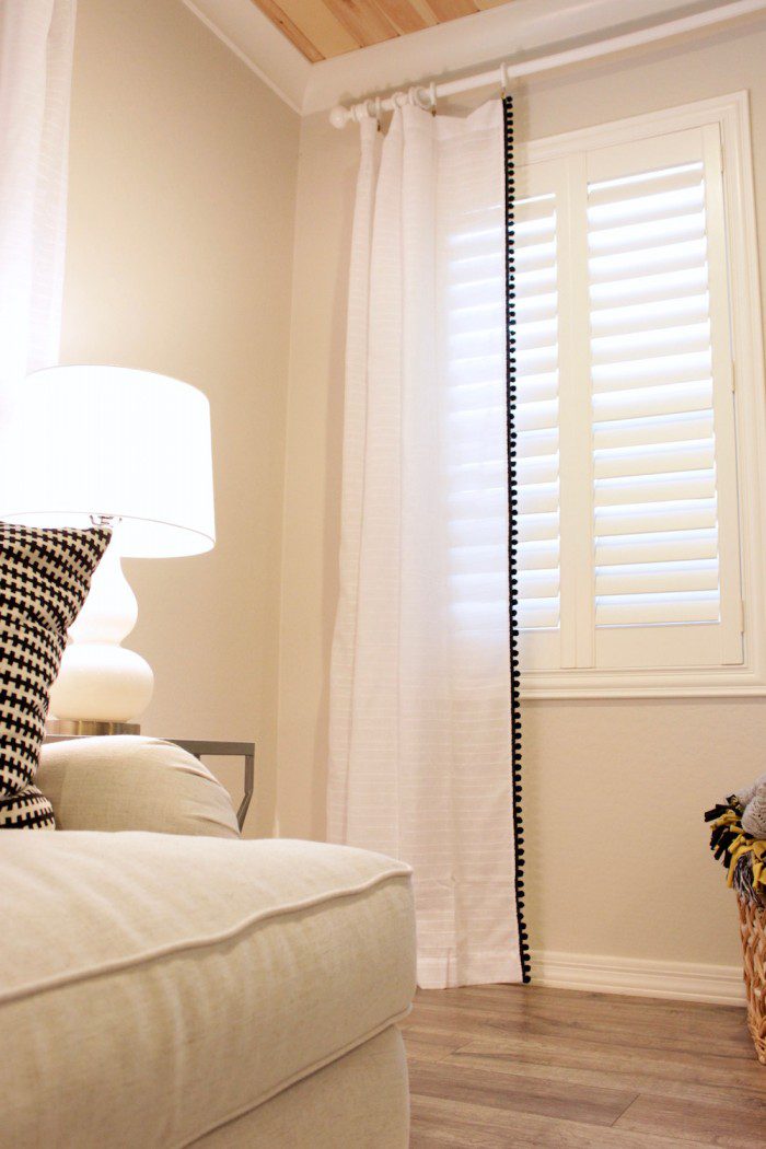 DIY Pom Pom Trim Curtains