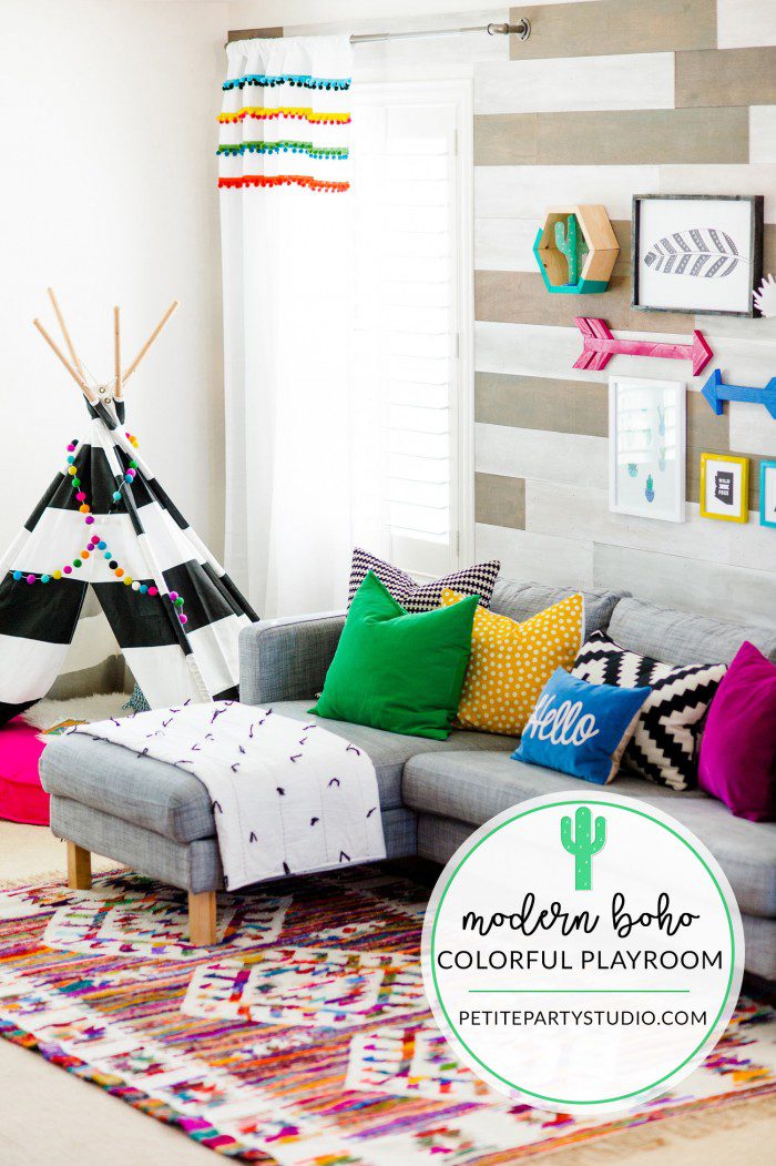 Modern Boho Kids Playroom