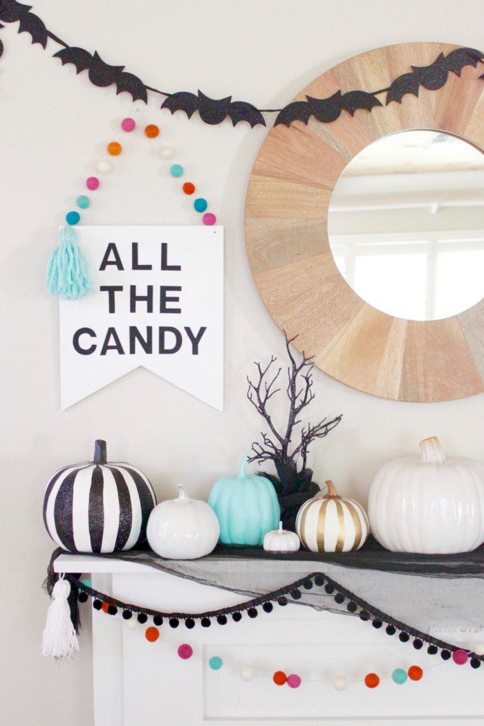 Boho Halloween Mantel