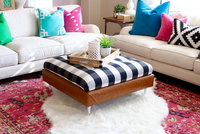 Buffalo Check Ottoman DIY