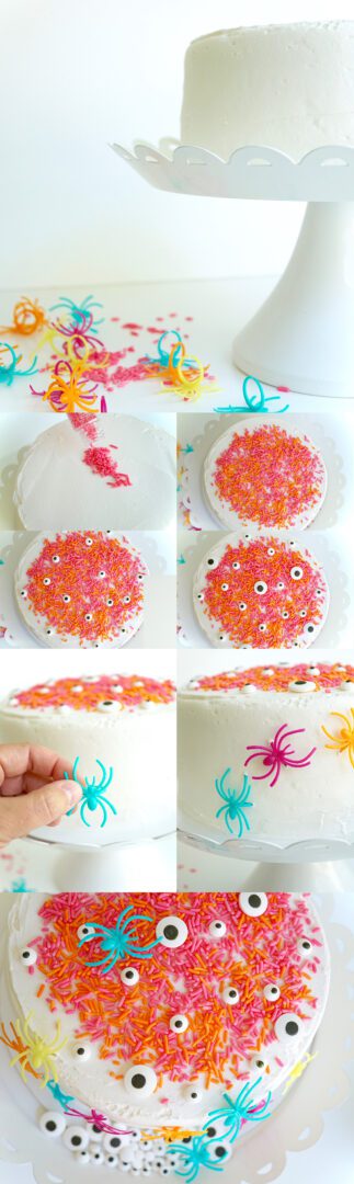 DIY Halloween Spider Google Eye Cake