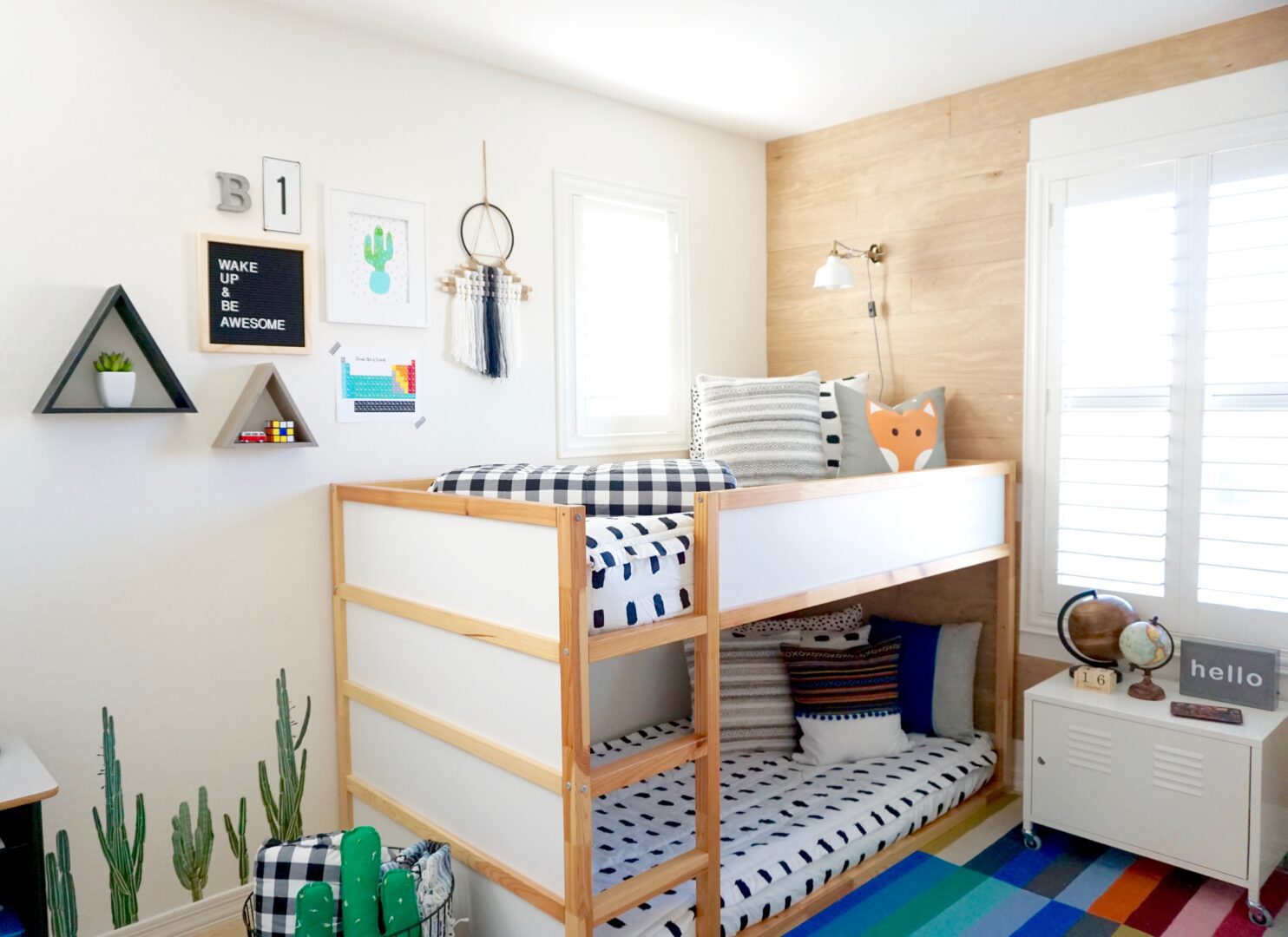 Modern Colorful Boys Room Reveal with Beddys 
