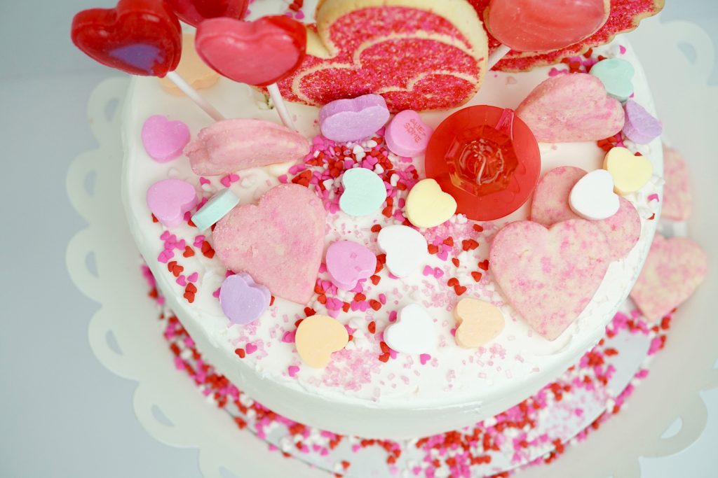DIY Valentine's Day Candy Cake
