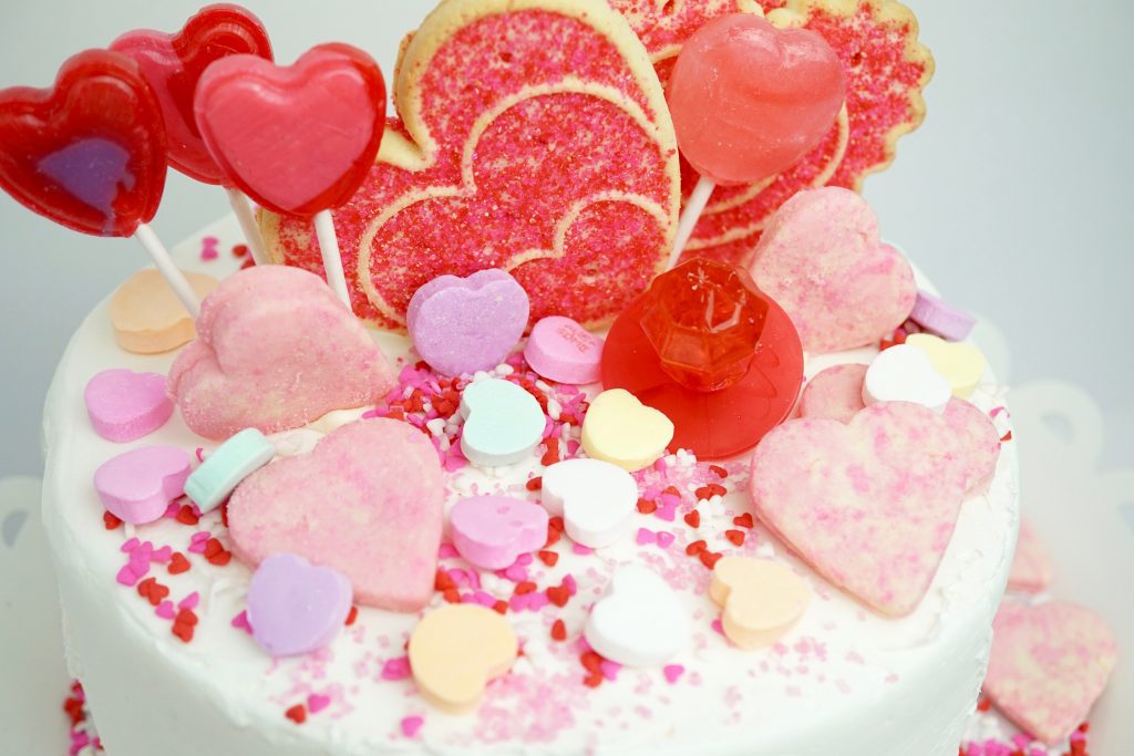 DIY Valentine's Day Candy Cake