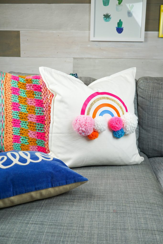 DIY Rainbow Pillow