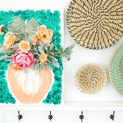DIY Colorful Floral Canvas