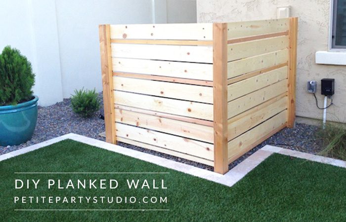 DIY Outdoor Planked Wall