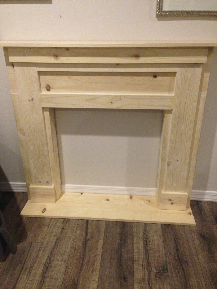 Diy Faux Fireplace Mantel Rebecca, How To Make A Fake Fireplace Hearth