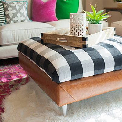 Buffalo Check Ottoman DIY