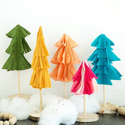 DIY Holiday Felt Trees