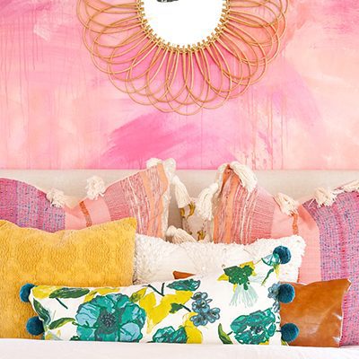 Abstract DIY Painted Wall Mural