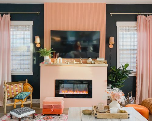 DIY Fireplace and Mantel